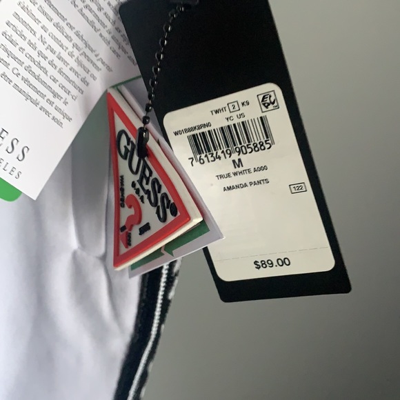 NWT Guess Ladies White & Black Pants - Picture 3 of 5
